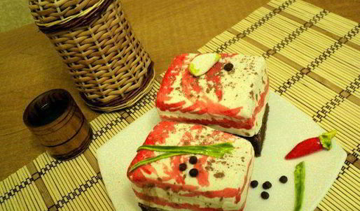 пирожное бутерброд с салом