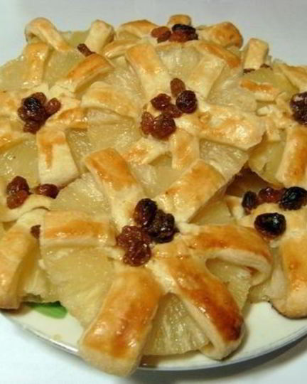 Рецепт пирожного из слоеного теста