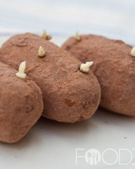 Рецепт пирожного картошка из бисквита