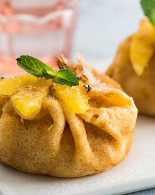 Пирожные из блинчиков с апельсинами