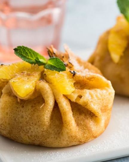 Рецепт пирожные из блинчиков с апельсинами