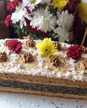 Пирожные маковые с кофейным кремом