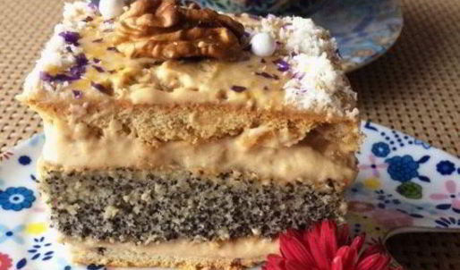 пирожные маковые с кофейным кремом