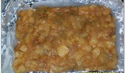 пирожные с ревенем и яблоками