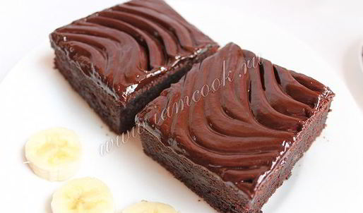 шоколадно-банановые пирожные