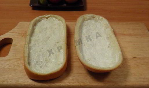 ленивая пицца из батона в духовке