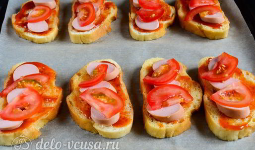 ленивая пицца из батона