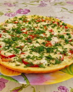 Пицца на сковороде за 10 минут на сметане быстро и просто