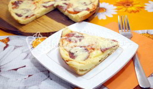 пицца на сковороде за 5 минут