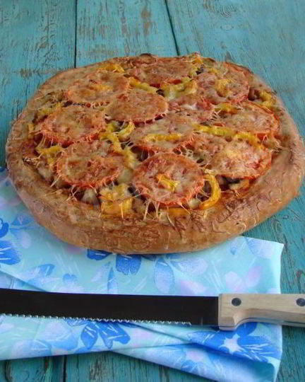 Рецепт пиццы с куриным филе и грибами