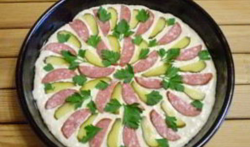 пицца с солеными огурцами