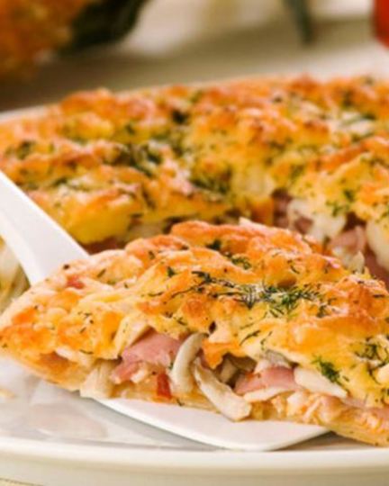 Рецепт пиццы с ветчиной и ананасом