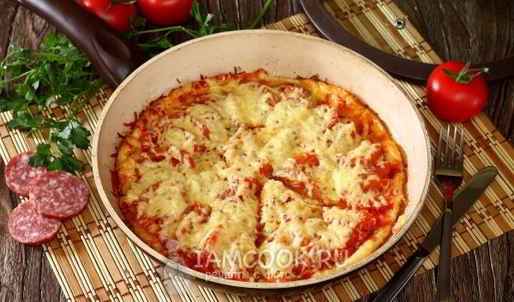 пицца за 10 минут на сковороде