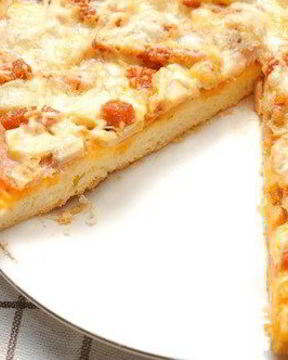 Яблочная пицца с ветчиной