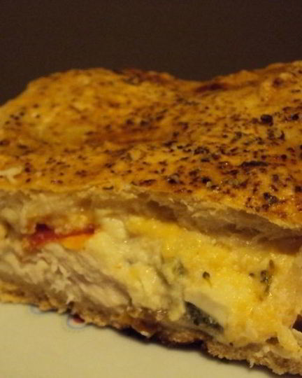 Рецепт закрытой пиццы с курицей и брокколи