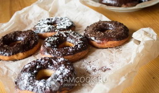 пончики с шоколадом