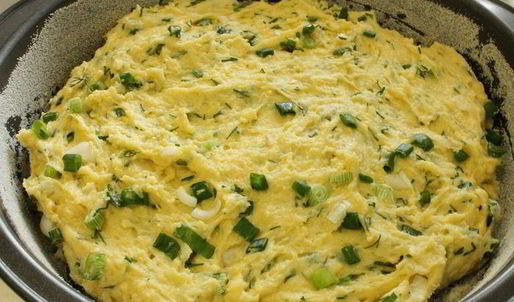 кукурузня коврижка с зеленью