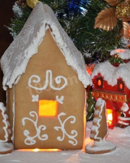 Рецепт новогоднего пряничного домика с глазурью