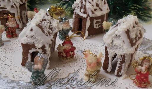 пряничные домики на чашки