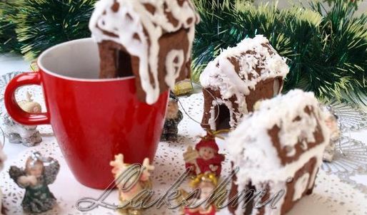 пряничные домики на чашки