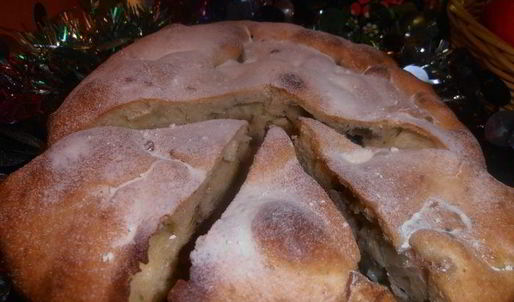 ореховая шарлотка на сгущенке