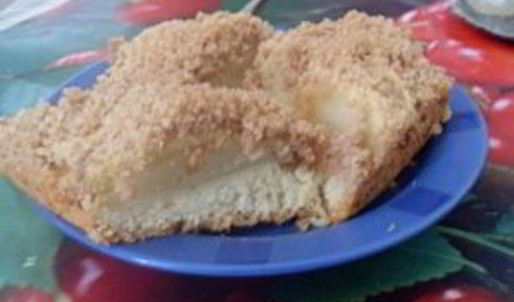 шарлотка песочная с яблоками