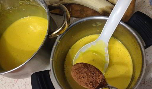 шарлотка с бананами