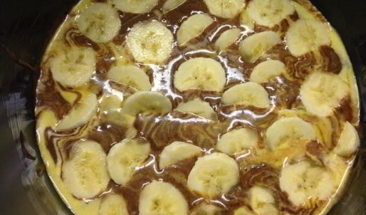 шарлотка с бананами