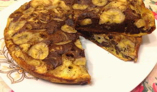 шарлотка с бананами