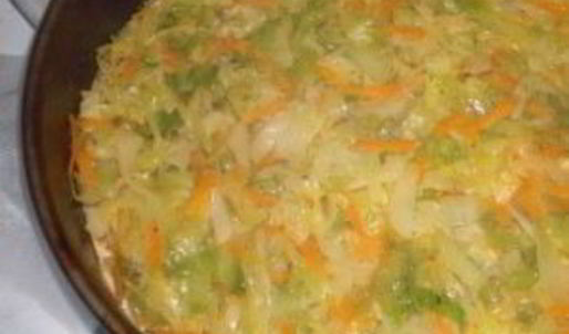 шарлотка с капустой