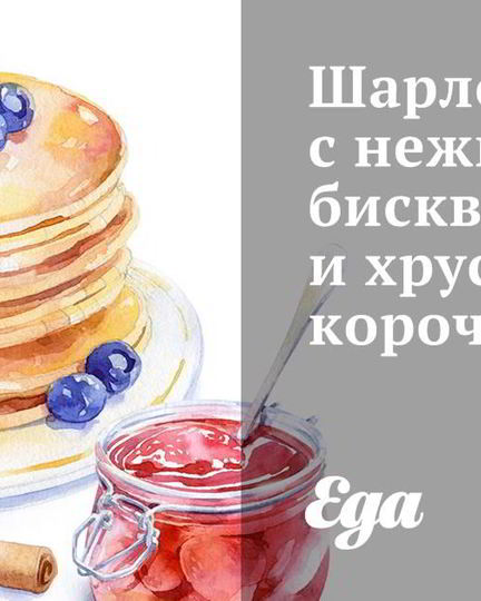 Рецепт шарлотки с нежным бисквитом и хрустящей корочкой