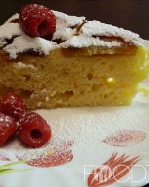 Шарлотка с персиками в мультиварке