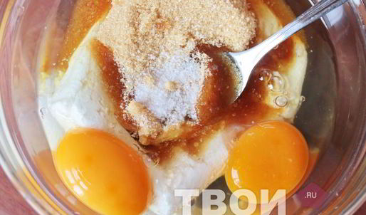 шарлотка с творогом