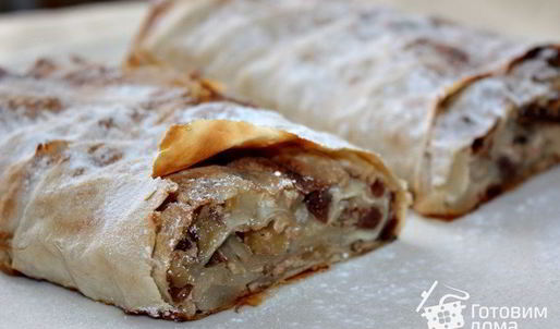 грушево-творожный штрудель