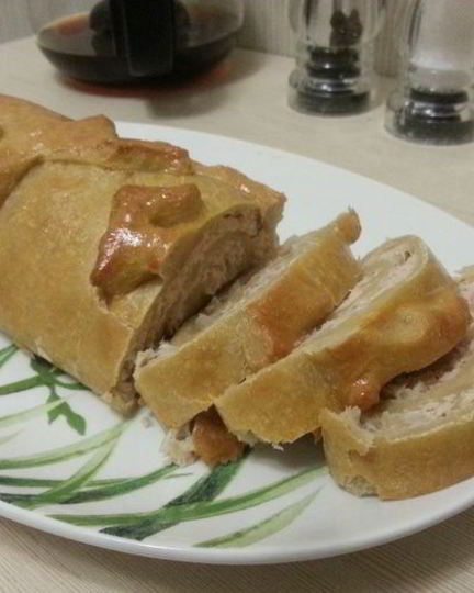 Рецепт мяса-капустного штрудель из кабачкового теста