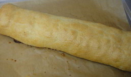 штрудель грушевый с творогом из слоёного теста