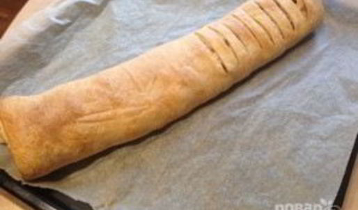 штрудель с грушей и яблоком