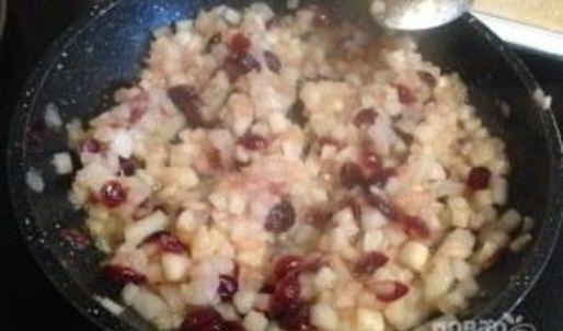 штрудель с грушей и яблоком