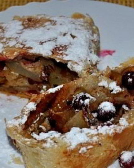 Рецепт штруделя с грушей