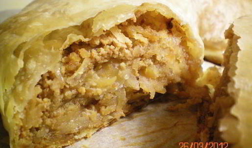 штрудель с яблоками и орехами