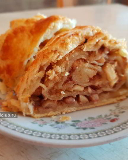 Рецепт яблочного штруделя из готового теста