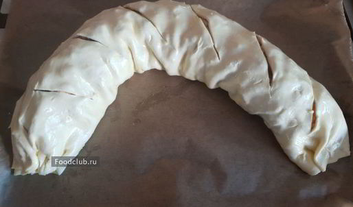 яблочный штрудель из готового теста