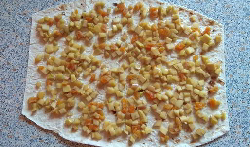 яблочный штрудель из лаваша