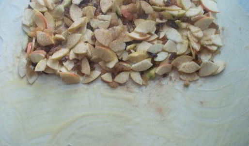 яблочный штрудель с изюмом и карамельной крошкой