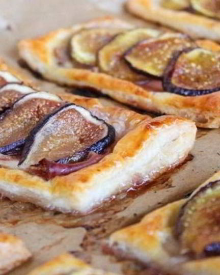 Рецепт слоек с инжиром и ветчиной
