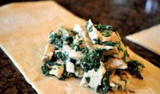 слойки с курицей и сыром