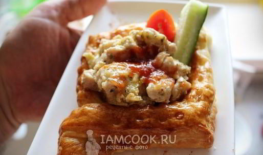 слойки с мясом dog bowl