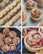 Слойки с яблоком Розочки