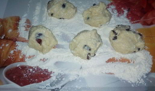 сырники с бананом и клюквой