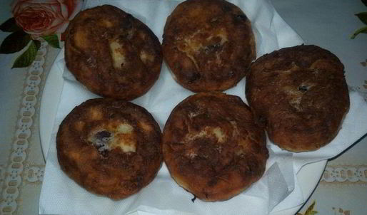 сырники с бананом и клюквой